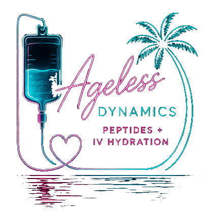 Ageless Dynamics — Peptides + IV Hydration neon logo
